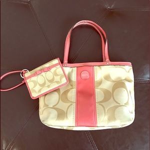 Coach purse and wristlet